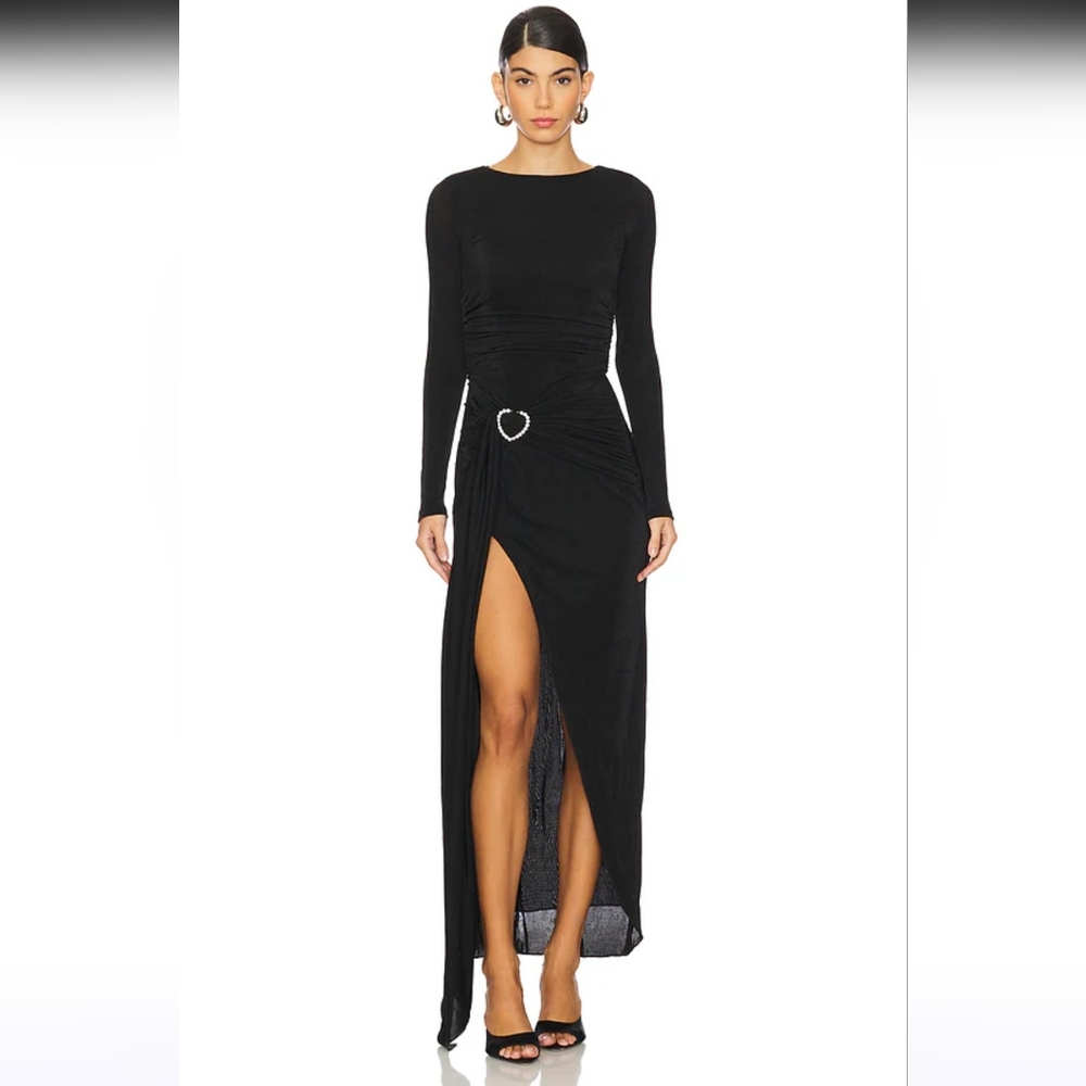 Revolve Superdown Camryn Maxi Dress Size Medium Black